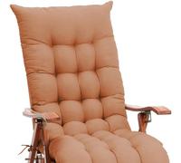 KYMMPL Cojín para tumbona de estilo simple para todas las estaciones, cómodo cojín acolchado para asiento de banco, cojín para mecedora de jardín para interiores y exteriores (café claro, 120 x 45 cm)