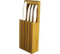 Kyocera 4WHWH - Juego de cuchillos con bloque (5 cuchillos ergonómicos, madera de bambú) Kyocera 4WHWH - Juego de cuchillos con bloque (5 cuchillos ergonómicos, madera de bambú)