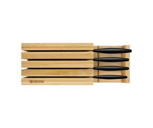 Kyocera Bloque de cuchillos Kyocera bambú para 4 cuchillos 34 cm