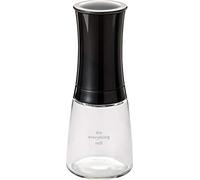 Kyocera CM-20C-BK, Molino para Hierbas y Especias, Molinillo de cerámica, Ajustable de Grueso a Fino, Recipiente de Vidrio, Negro