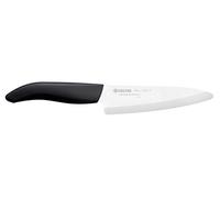 KYOCERA FK-140WH-S, Cuchillo Santoku "slim", 14 cm con protector de hoja, hoja de cerámica de circonio afilada, afilada a mano, ligera, no corrosiva, sin transferencia de sabor, apta para lavavajillas