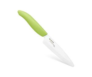 Kyocera Obst- und Gemüsemesser, weiße Keramikklinge, apfelgrüner Griff