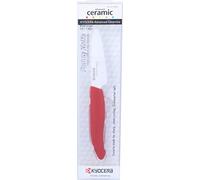 Kyocera Schälmesser, weiße Zirkoniakeramik, roter Griff,