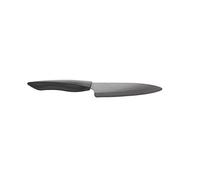 Kyocera ZK-130 BK-BK EU, Cuchillo rebanador, 13 cm negro hoja de cerámica de circonio afilada afilada a mano ligera no corrosiva sin transferencia de sabor apta para lavavajillas mango suave al tacto