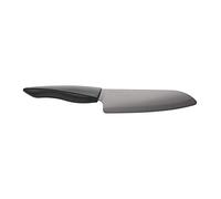 Kyocera ZK-160 BK-BK EU, Cuchillo Santoku del Chef, 16 cm, negro, hoja de cerámica de circonita afilada, afilada a mano, ligera, no corrosiva, sin transferencia de sabor, apta para lavavajillas