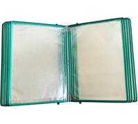 KYUEPONG Sistema de referencia para pared, Portadocumentos A4 montado en la pared, Carpeta Porta archivos , Exhibición de libro con tapa póster 10 paneles
