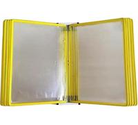 KYUEPONG Sistema de referencia para pared, Portadocumentos A4 montado en la pared, Carpeta Porta archivos , Exhibición de libro con tapa póster 10 paneles