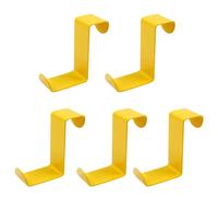 Kyuionty 5 ganchos para colgar sobre la puerta, en forma de Z, doble cabeza para puertas de 3/4 y 1-1/2 pulgadas, gancho reversible de acero inoxidable para colgar sobre la puerta, cocina, armario
