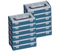 L-BOXX Mini juego de 12 unidades - Profesional azul | robustas cajas surtidas para piezas pequeñas | Sistema de clic, apilable, apto para alimentos, ideal para profesionales y aficionados al bricolaje