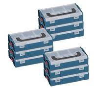 L-BOXX Mini juego de 9 - Profesional azul | robustas cajas surtidas para piezas pequeñas | Sistema de clic, apilable, apto para alimentos, ideal para profesionales y aficionados al bricolaje