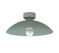 L+ Lámpara de techo de cúpula metálica «LED» - Diámetro 30cm - Casquillo: E27. Bombilla no incluida - Made in Italy - Diseño moderno para cocina y salón (Verde Iceberg)