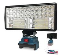 L1NXIXI Lámpara LED con batería para Bosch 18 V, 96 W, 6800 lm, Iluminacion, Foco LED con USB + tipo C (sin batería)