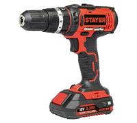 Stayer Taladro atornillador percutor a batería PBL 2022 PK 18V 2 Bat. 2.0Ah 3 funciones Profesional