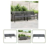La banca para jardín doble "Doppel-Gartenbank" de Living Store, color , con unas dimensiones de 231 cm, fabricada en acero y WPC (compuesto de madera y plástico)