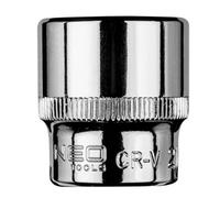 La cabeza hexagonal de 21 mm de la marca NEO está hecha de acero al cromo vanadio. La superficie moleteada mejora el mantenimiento de la punta. La garante