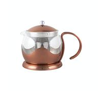 La Cafetière Izmir Tetera de vidrio para hojas sueltas de 66 ml con infusor, 2 tazas (Cobre)