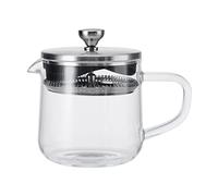 La Cafetière Loose Leaf 2-Cup/55ml Tetera con Tapa, Infusor de Té de Vidrio Resistente al Calor con Filtro de Acero Inoxidable Incorporado para Infusiones de Hojas de Té y Café Molido
