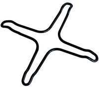 LA CASA DI EVA Reductor para hornillos de gas, acero esmaltado brillante, negro, 14 cm, forma de estrella (1)
