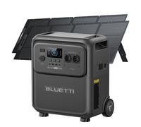 La central eléctrica portátil BLUETTI Elite 400, con 2 paneles solares de 200W, batería de respaldo de 3840Wh con ruedas, es un generador solar ideal para acampar y uso fuera de línea