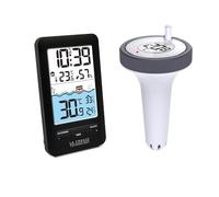 La Crosse Technology WS6268 - Estación de temperatura con sonda de piscina, color negro