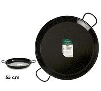 LA DEHESA Paellera Esmaltada 55 cm, 16 Raciones, Negro