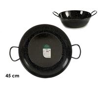 LA DEHESA Sartén Honda Esmaltada con Asas 45 cm, Negro (Pack de 3) extra_attributes.medida_adicional: Base: diam 33 cm