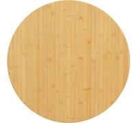 La encimera de la mesa Living Store, de bambú, con un diámetro de 90 cm y un grosor de 1,5 cm