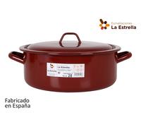 LA ESTRELLA Cacerola de Porcelana Esmaltada 28 cm Teja