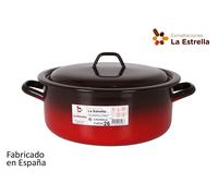 La Estrella Cacerola Esmaltada con Tapa 26 cm - 5.5 L "Fuego" (6 Unidades)