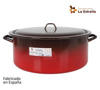 La Estrella Cacerola Esmaltada con Tapa Fuego 40cm - 19.7L