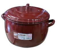 LA ESTRELLA Olla Abombada 34 cm Porcelana Esmaltada Teja
