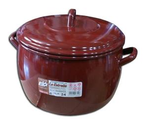 LA ESTRELLA Olla Abombada 36 cm Porcelana Esmaltada Teja