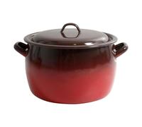La Estrella - Olla Abombada de Acero Esmaltado con Tapa 22cm 6.4L - Colección Fuego, Duradera, Antiadherente, Versátil