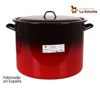 La Estrella Olla Alta con Tapa Fuego 36cm - 30L