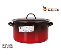 La Estrella Olla Recta con Tapa Fuego 24cm 5.7L