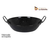 La Estrella Paellera Honda Bordonada 40cm Jaspeada 9L