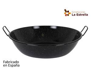 La Estrella Paellera Honda Bordonada Jaspeada 60cm-30L