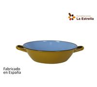 La Estrella Paellera Honda Bordonada Verde 32cm
