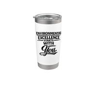 La excelencia ambiental comienza contigo - Regalo para HSSE Vaso térmico de acero inoxidable de doble pared