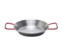 La Ideal Garcima Paellera de Acero Pulido, 20 cm, Plata/Rojo