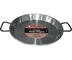 La Ideal Paellera de Acero Pulido Pata Negra, 42 cm