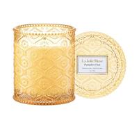 LA JOLIE MUSE Vela Aromáica de Calabaza Chai, Vela de Cera Natural para el Hogar, 55 Horas de Combustión, Decoración y Fragancia para el Hogar, Frasco de Vidrio, 230g