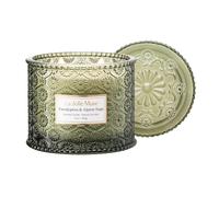 LA JOLIE MUSE Vela perfumada de eucalipto y salvia alpina | Eucalipto, salvia, lavanda | Vela de soja con mecha doble de algodón de 12 onzas | 60 horas de combustión limpia | Relajación diaria y
