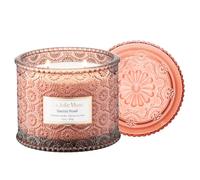 LA JOLIE MUSE Vela perfumada, Vela de rosa de sándalo, Vela de soja grande de 2 mechas, Velas de Regalos, Regalo de Lujo para Mujeres y Hombres, Más de 60 horas de combustión, 340 g