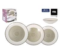 La Mediterranea Vajilla Occhio Monaco 12 piezas Colección SOLE