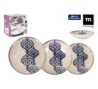 La Mediterranea Vajilla Rhombus Monaco de 12 piezas