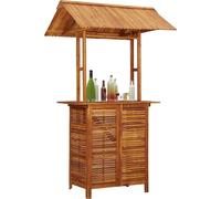 La mesa de exterior "Living Store" con techo, de 113x106x217 cm, fabricada en madera de acacia maciza