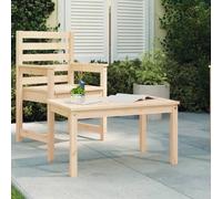 La mesa de jardín "The Living Store", con dimensiones de 82,5 x 50,5 x 45 cm, fabricada en madera maciza de pino