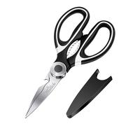 La Moustache - Tijeras de Cocina Multifunción de 210 mm - Hojas de Acero Inoxidable con Funda Protectora para Cuchillas, Ultra Afiladas para Cortar Pollo, Pescado, Carne, Vegetales y Hierbas