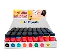La Pajarita Pintura Satinada Colores Surtidos Expositor de 54 unidades de 35ml